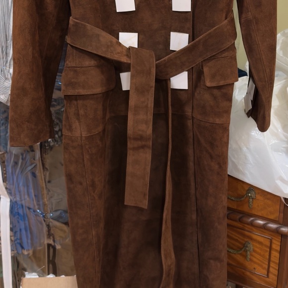 Alexa Chung for Madewell Double-Breasted Blazer Overcoat in Suede - Size 2 - Picture 4 of 8